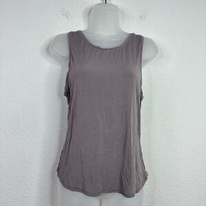 Lululemon Shirt Womens 8 Grey Deep Stretch Yoga Workout Athletic Workout Tank